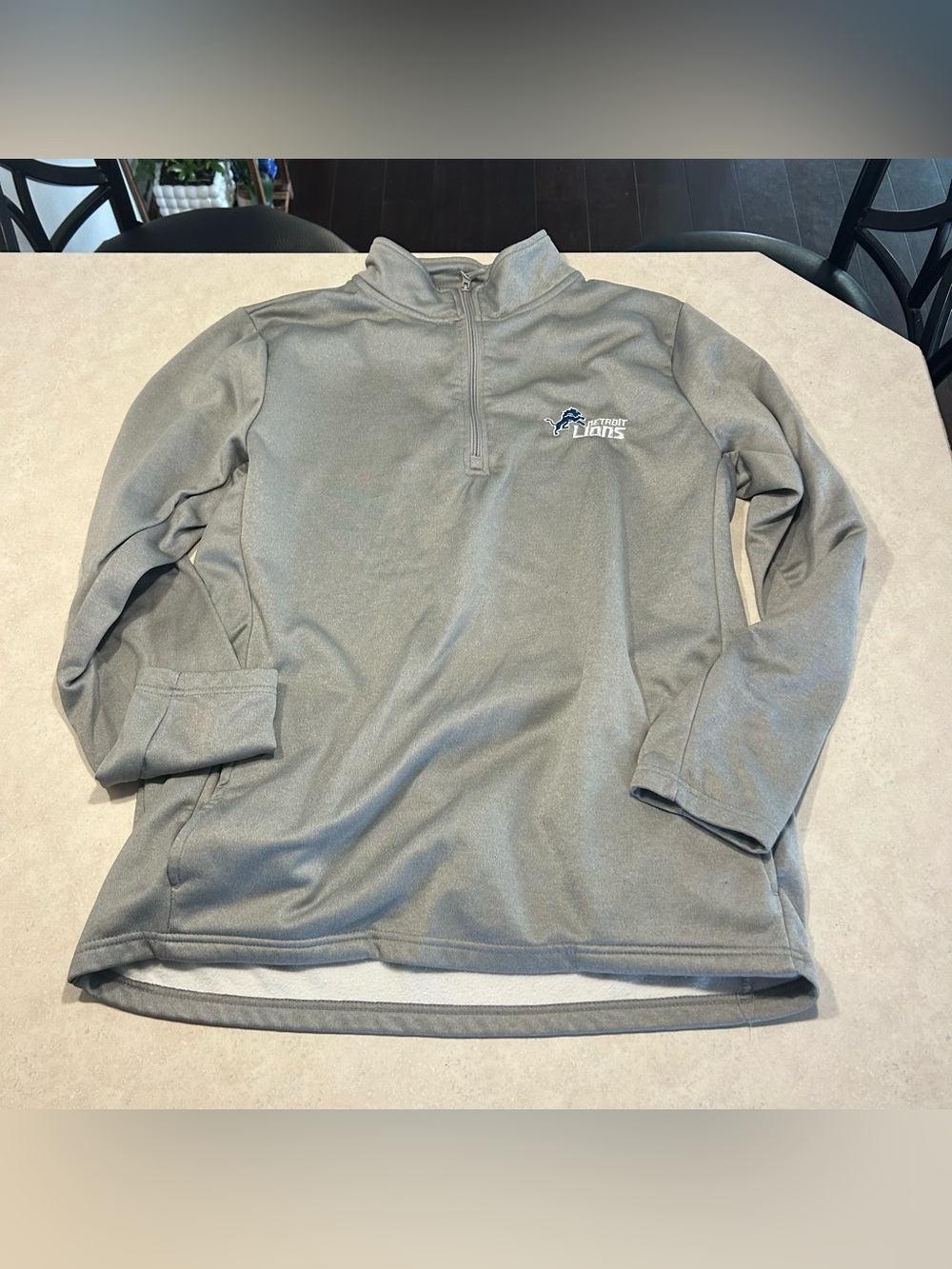 Dunbrooke Grey Detroit lions Quarter-Zip Performance Jacket